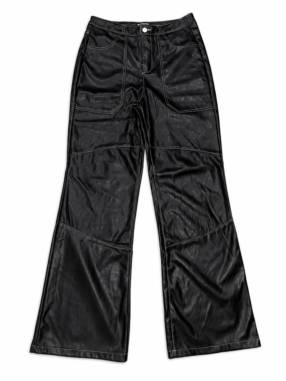 PrettyLittleThing Black Faux Leather High Waist Pants